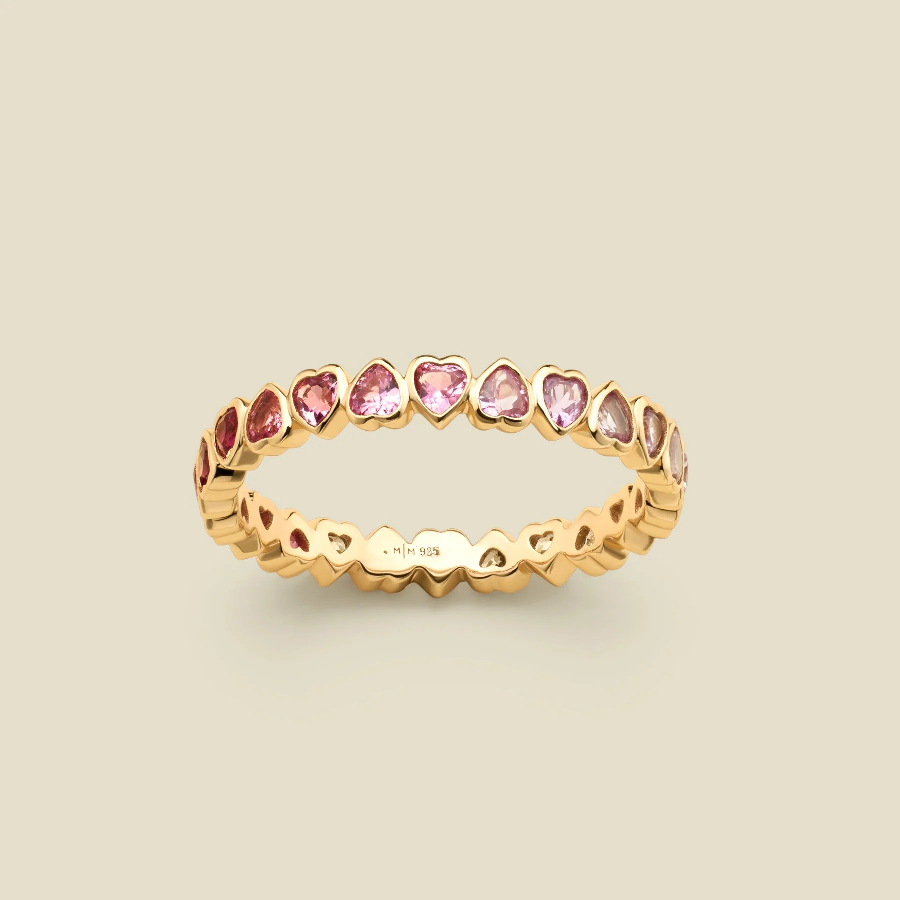 Ombre Pink Heart Eternity Ring | Made By Mary | Made By Mary | Made by Mary (US)
