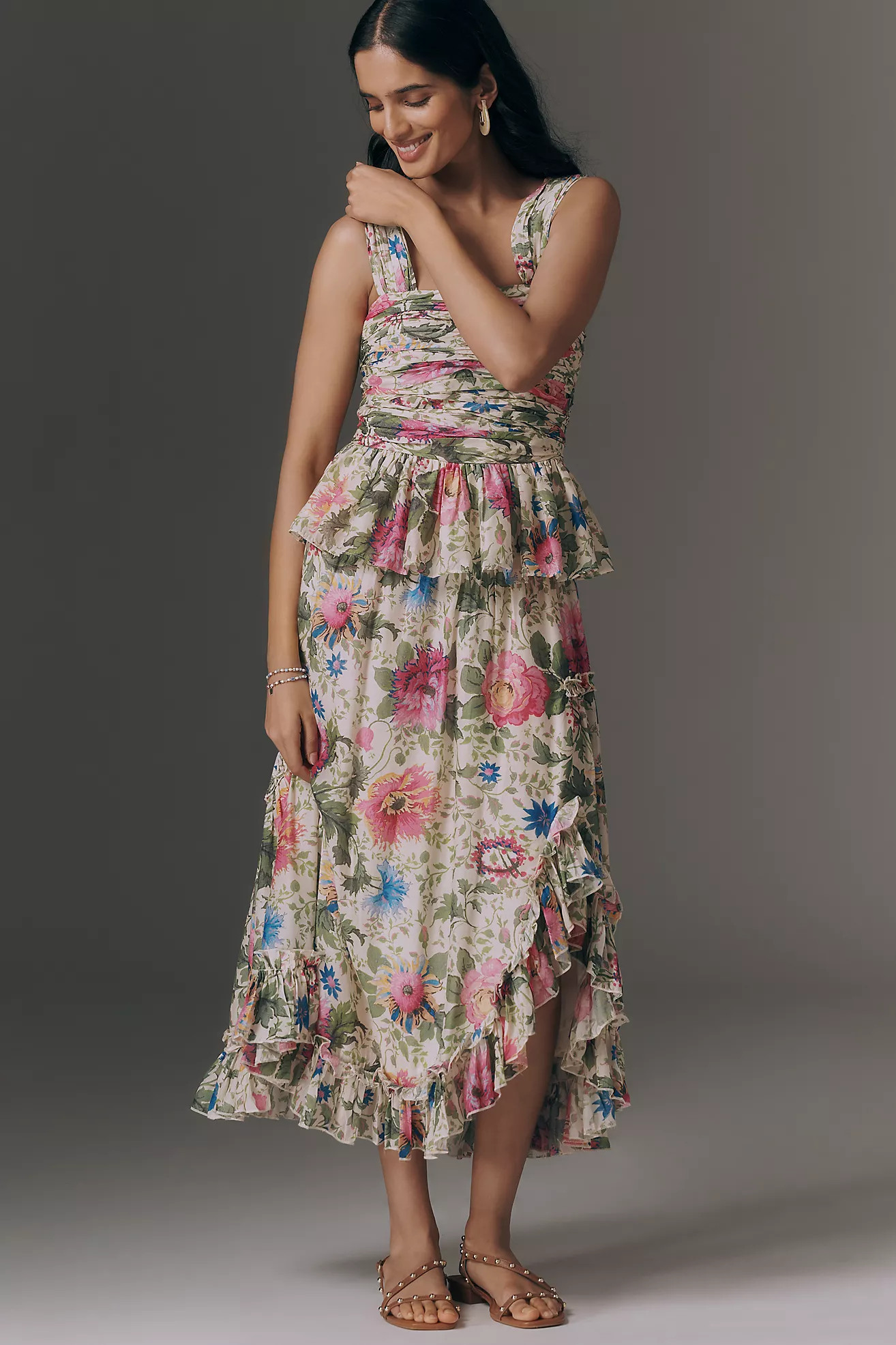 Love The Label Kendra Ruched Peplum Top | Anthropologie (US)