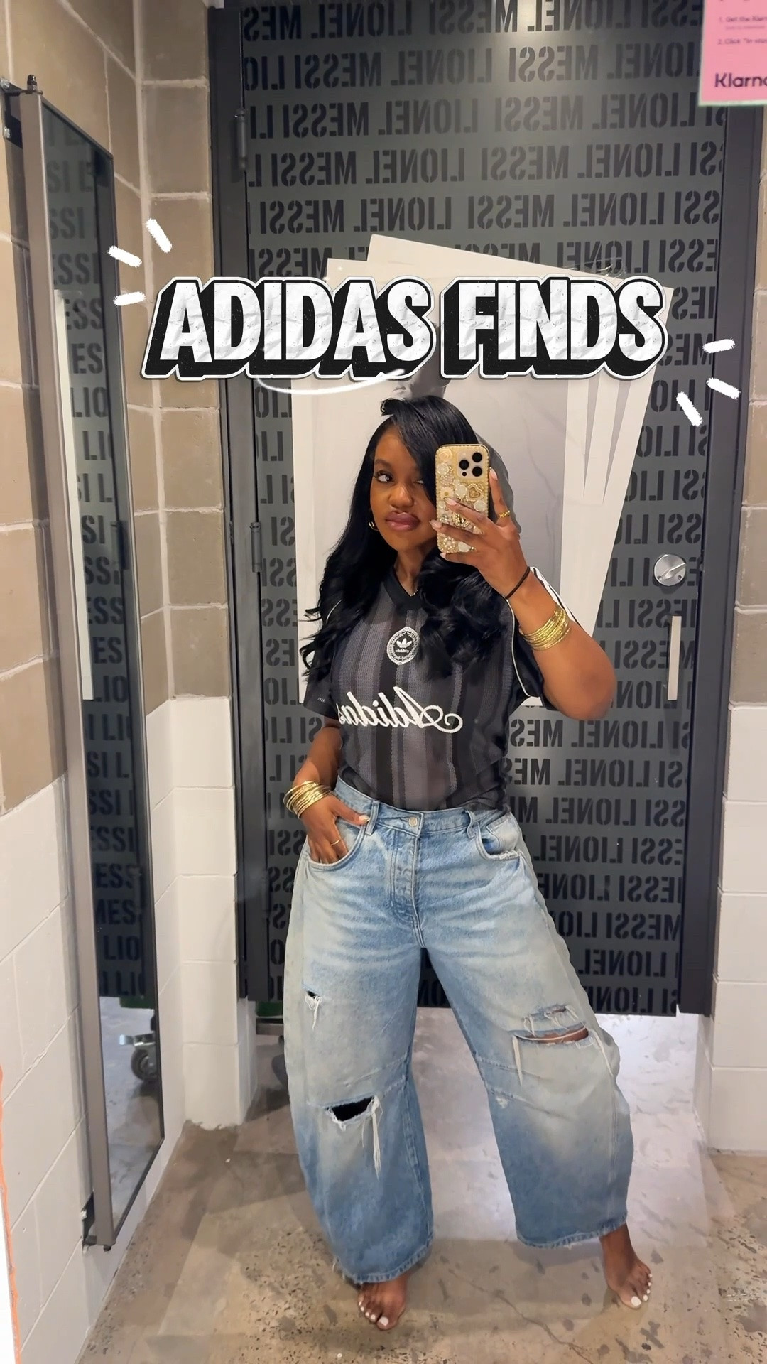 Obsessed with this adidas set 😮‍💨 the jersey is intentionally oversized so I grabbed a size small and tied it in the back for a more fitted look, but you can also wear it down regularly. Wearing a medium in the pants — they have stretch/elastic in the waistband and such a good relaxed fit through the legs 🤍
I’m wearing a size 28 in my favorite free people jeans
Also quick heads up: if my adidas links take you to the homepage, it’s a current app issue they’re working on! Opening the links in Safari/browser should fix it for now 💌

#LTKgrwm #LTKootd
