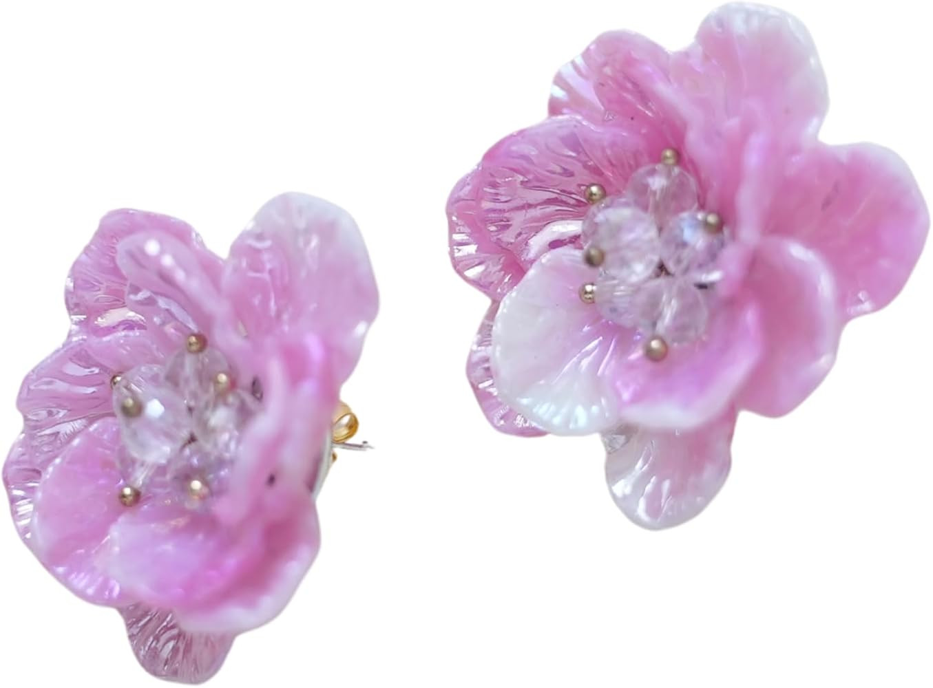 Pink Resin Flower Petal Earring | Amazon (US)