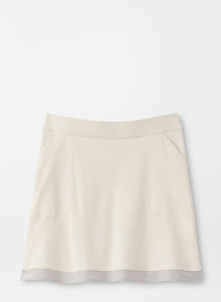 Peter Millar Sally Skort With Trim | Color: Ivory / British Grey | Size: XS | Peter Millar
