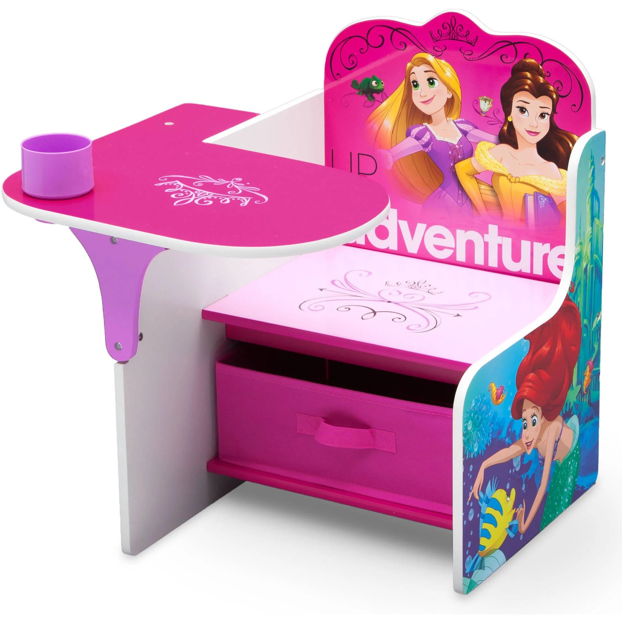 Disney Princess Chair Desk with Storage Bin by Delta Children - Walmart.com | Walmart (US)