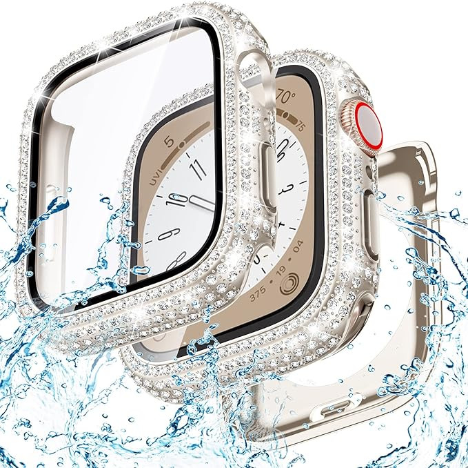 Goton 40mm Waterproof Bling Case for Apple Watch Screen Protector SE 3/2/1,Series 6/5/4 40 mm, Sp... | Amazon (US)