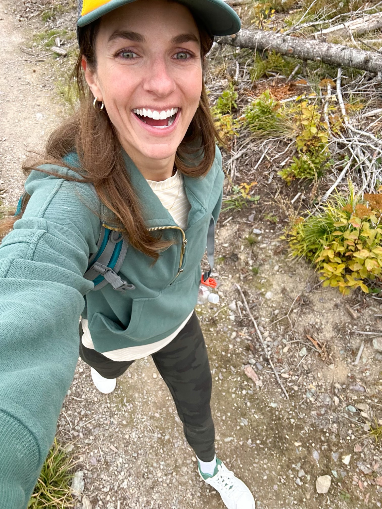 Friday’s hiking outfit! Lululemon align leggings in camo, half-zip hoodie, on running sneakers that fit TTS, hoop earrings from Amazon, fav long sleeve shirt!

#LTKSeasonal #LTKtravel #LTKfitness