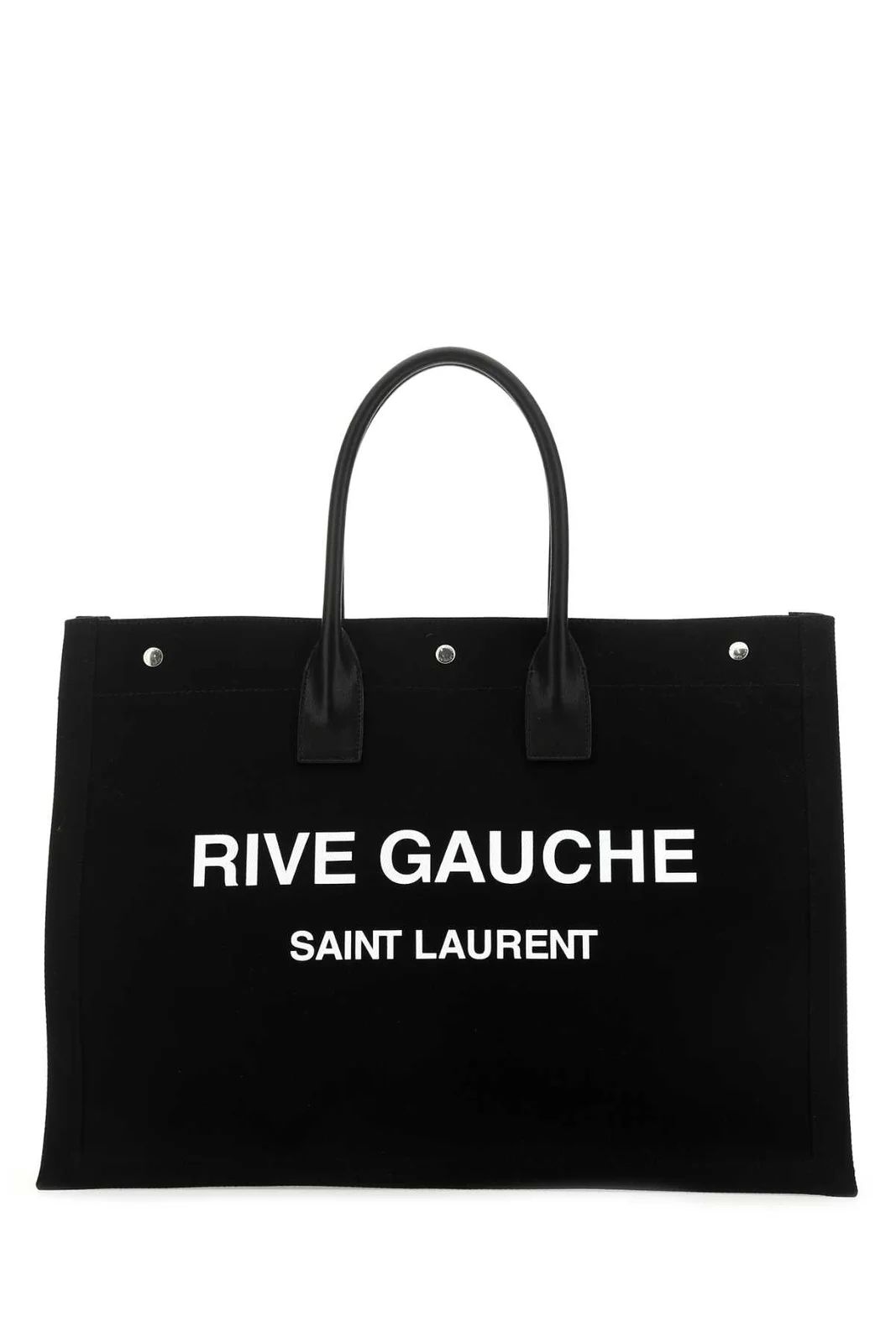 Saint Laurent Rive Gauche Logo Printed Tote Bag | Cettire Global
