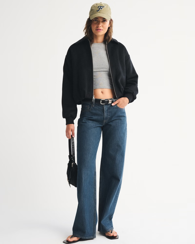 Curve Love Low Rise Ultra Loose Jean | Abercrombie & Fitch (US)