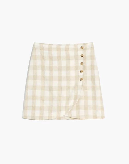 Linen-Blend Tulip-Hem Mini Skirt: Undyed Edition | Madewell