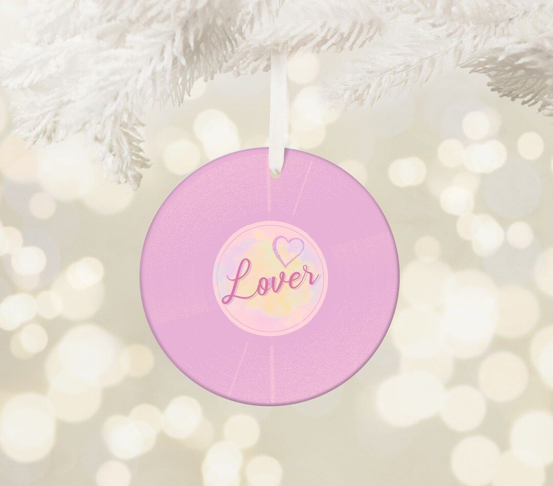 Custom Pink Record Christmas Ornament | Etsy (US)