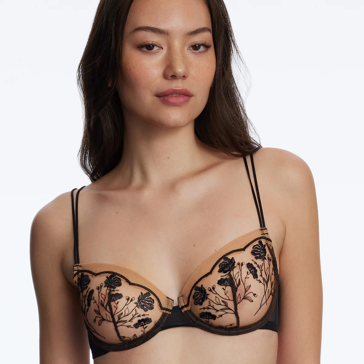 Enamoured Tattoo Lace Balconette Bra | Skarlett Blue