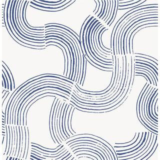 Cobalt Hokime Peel and Stick Vinyl Wallpaper | The Home Depot