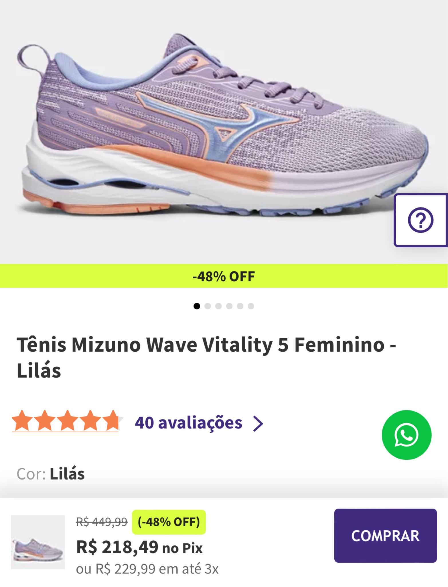 Tênis Mizuno Wave Vitality 5 Feminino - Lilás


#LTKfitness #LTKbrasil