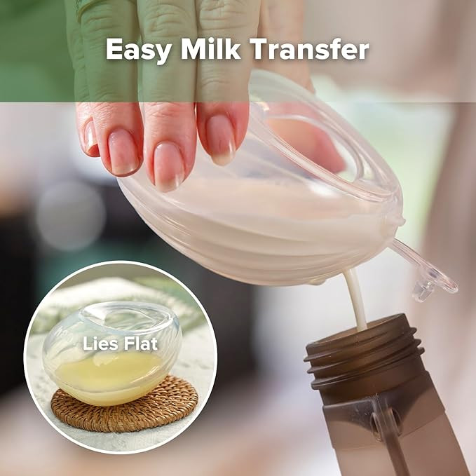 haakaa Shell Wearable Silicone Breast Pump - Silicone Hands Free Breast Pump - Passive Breast Mil... | Amazon (US)