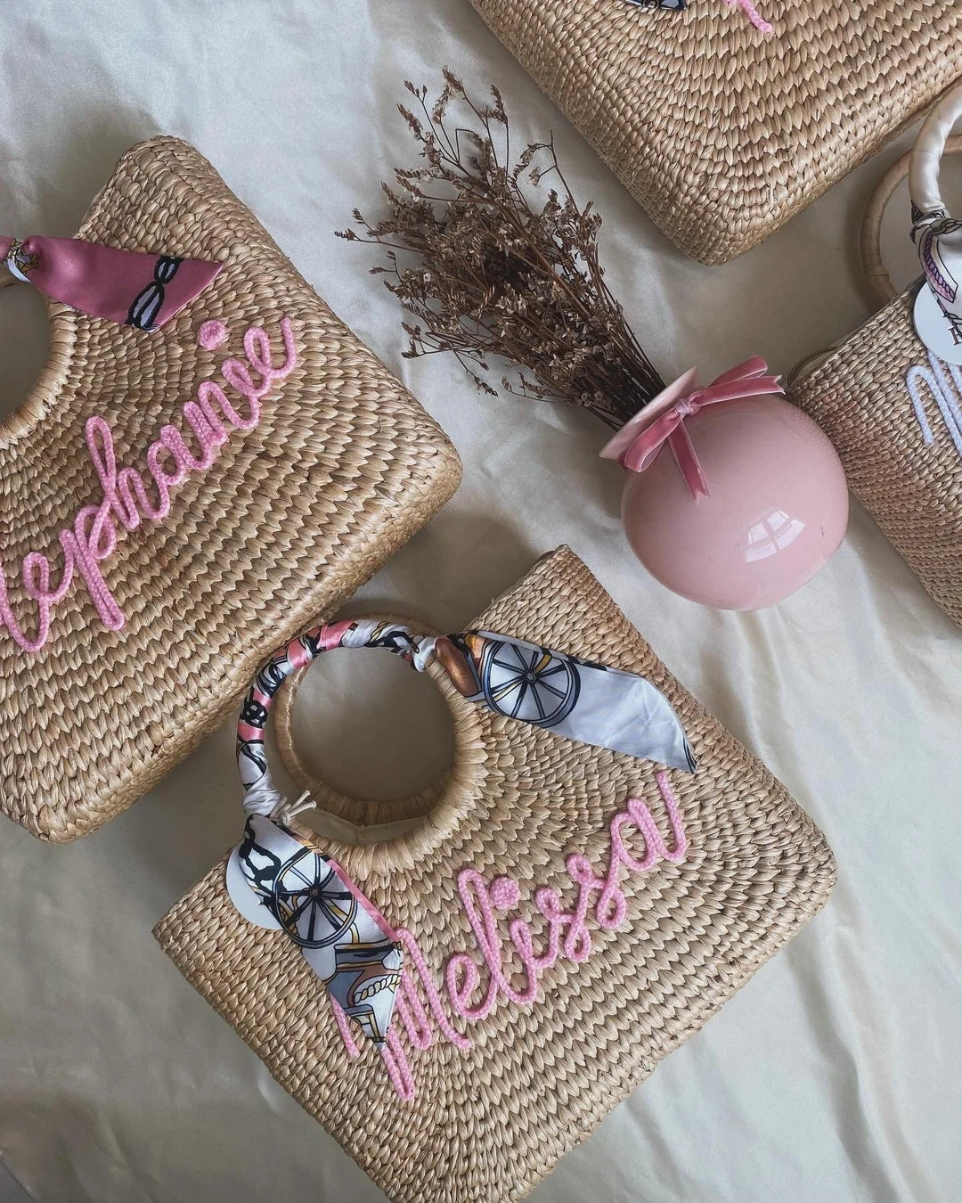 BELLA Pink Green Spicy Marg Social Club Custom Handbags Name Wedding Reception, Bulk 50 - Etsy | Etsy (US)