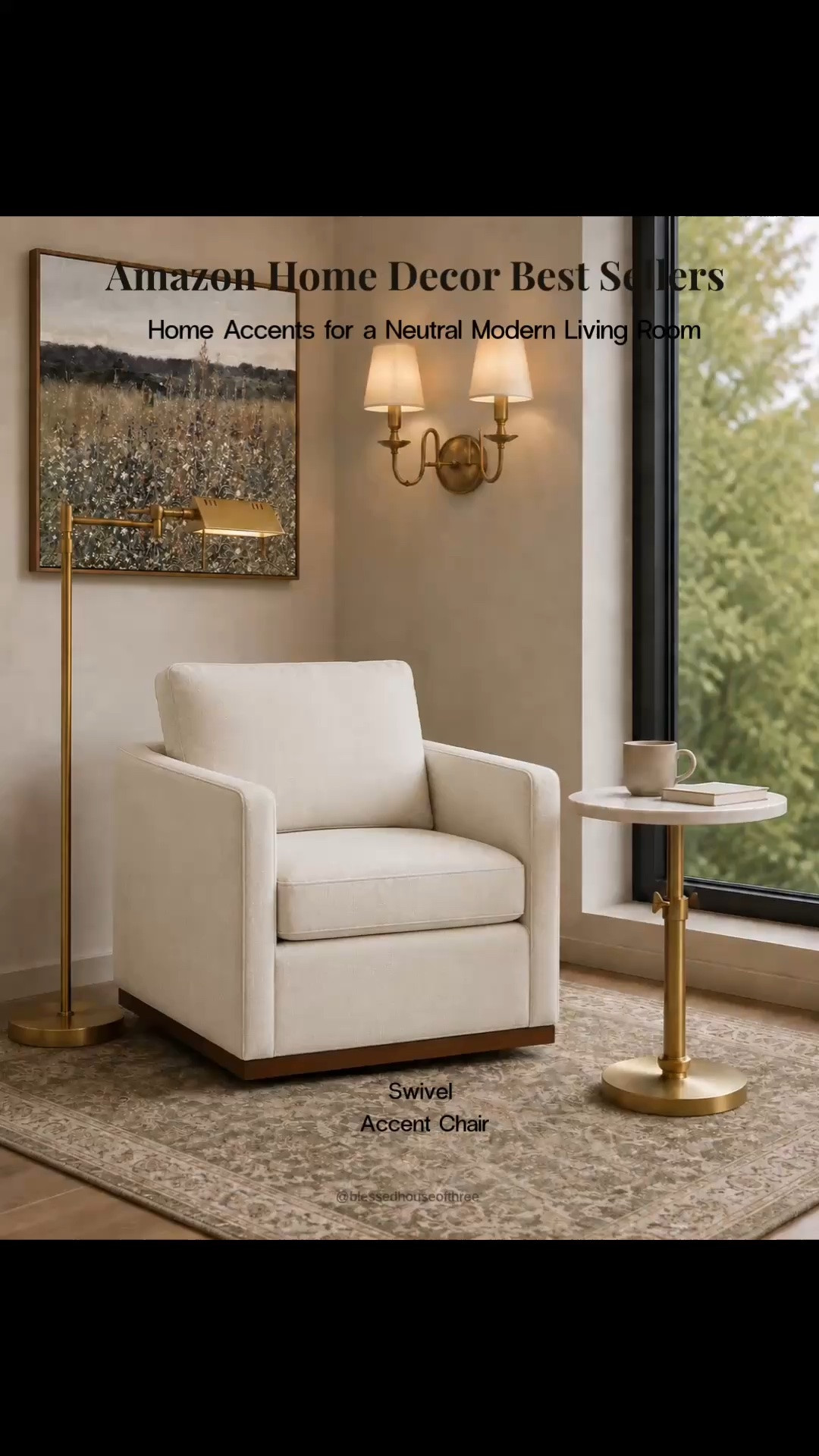 Creating a designer-inspired living room doesn’t have to cost thousands. These Amazon home decor best sellers are some of my most asked-about finds because they bring warmth, texture, and a timeless neutral style to any space. From the ivory swivel accent chair and brass pharmacy floor lamp to the marble adjustable side table, wall sconces, linen curtains, landscape artwork, and modern chandelier, these pieces create an elevated organic modern look for less. Everything is linked in one place to make decorating your home simple and affordable. Neutral home decor. Reading nook inspiration. Affordable home decor. Living Room home decor. Save this for your next living room refresh. Follow for more inspiration.

#LTKHome #LTKSaleAlert