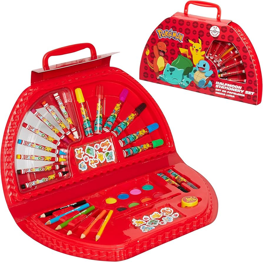 Pokemon Art Set for Boys Girls Drawing Painting Kit Markers Crayons Colored Pencils School Suppli... | Amazon (US)