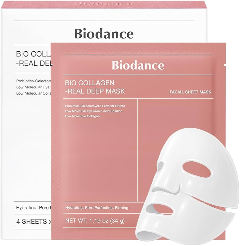 BIODANCE Bio-Collagen Real Deep Mask, Hydrating Overnight Hydrogel Mask, Pore Minimizing, Elastic... | Amazon (US)