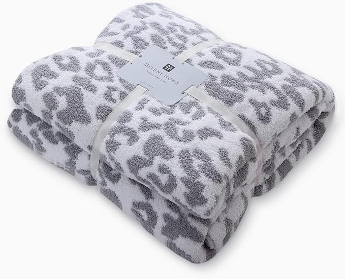 MH MYLUNE HOME Ultra Soft Leopard Throw Blanket (50x60 inches) Microfiber Blanket Plush Warm Reve... | Amazon (US)