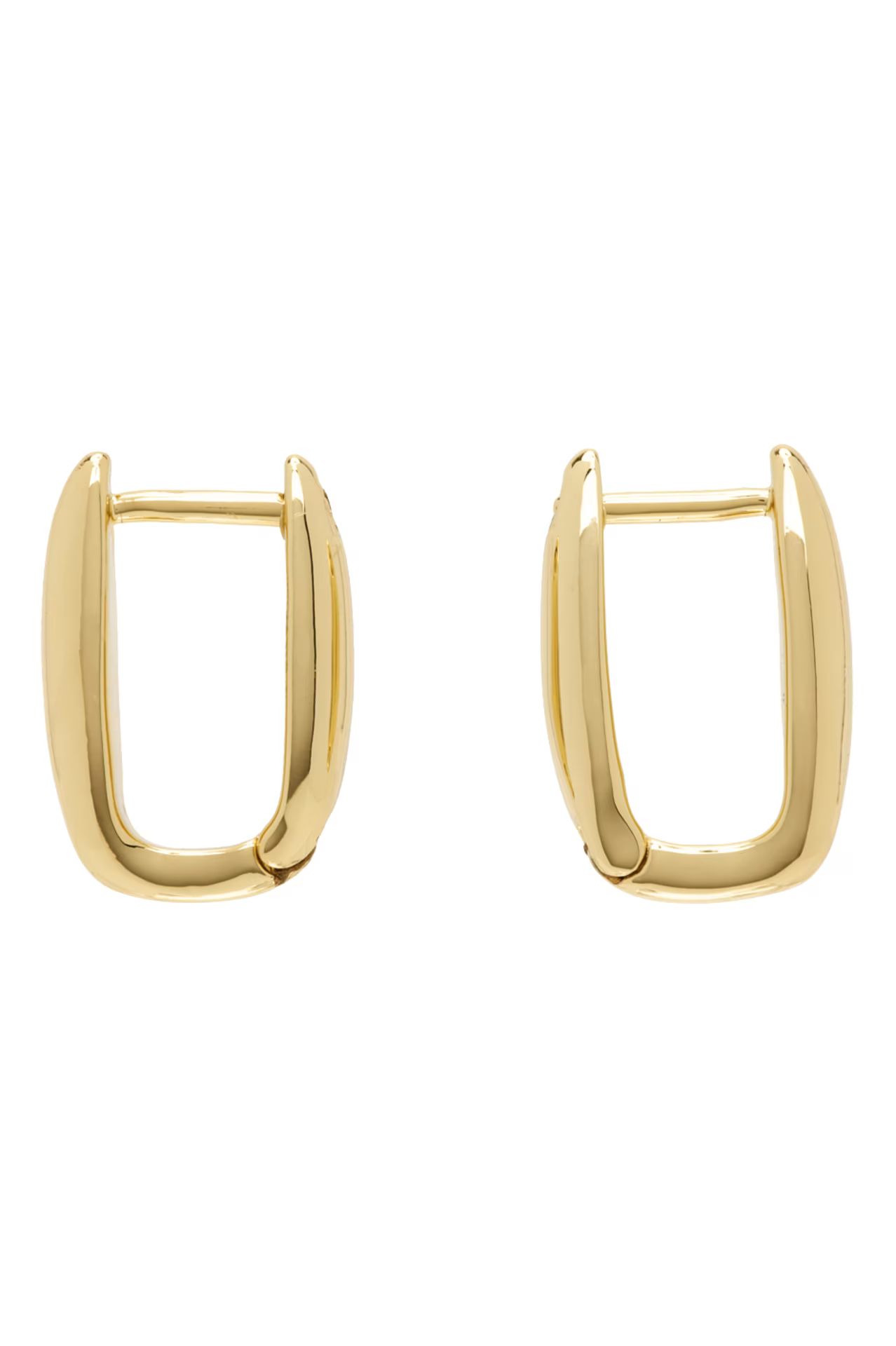 Gold Oval Link Earrings | SSENSE