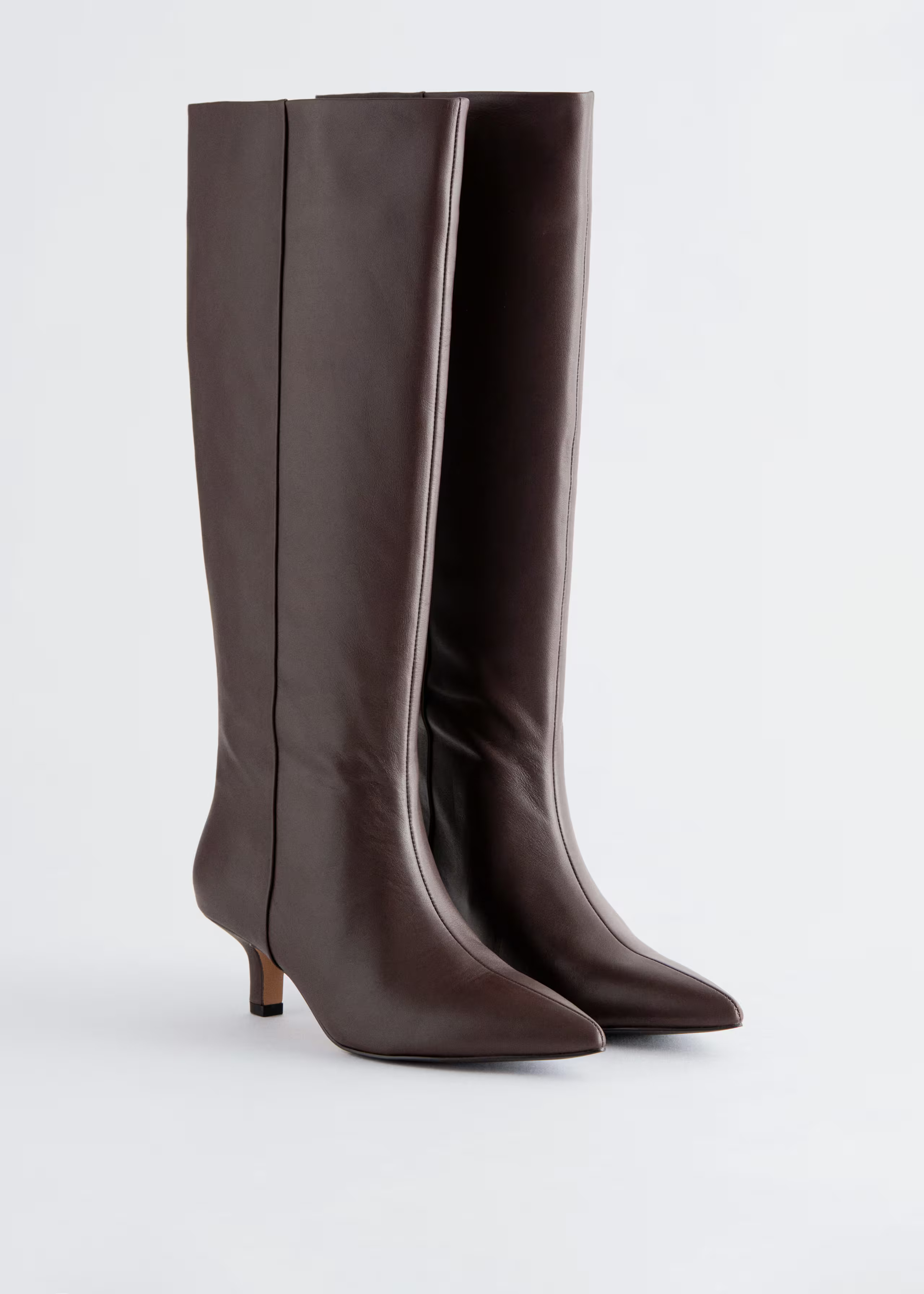 Kitten Heel Leather Knee Boots | & Other Stories - US