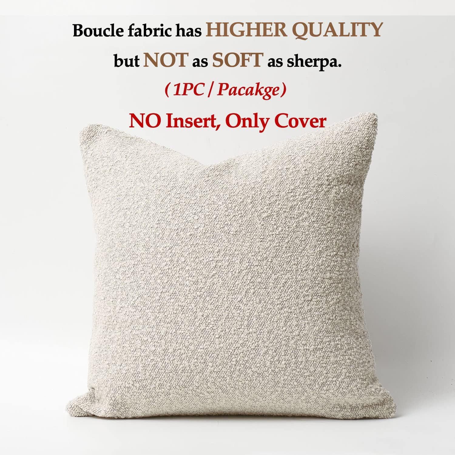 DOMVITUS Boucle Pillow Covers 20x20 Luxury Throw Pillow Covers Decorative Pillows for Bed Sofa Pi... | Amazon (US)