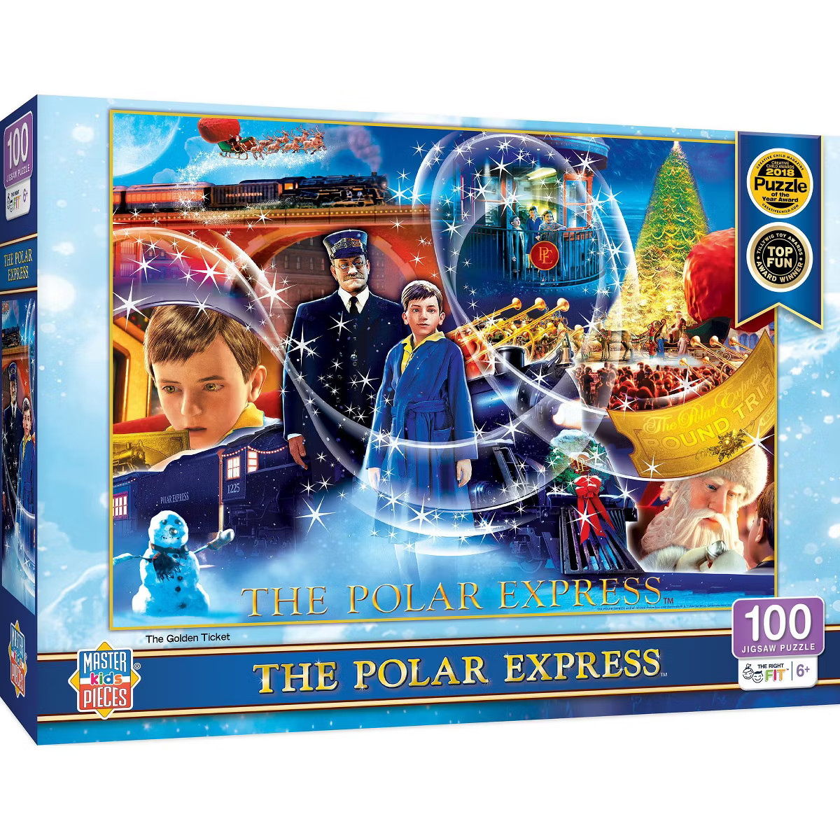 MasterPieces 100 Piece Christmas Puzzle - The Polar Express Golden Ticket | Target