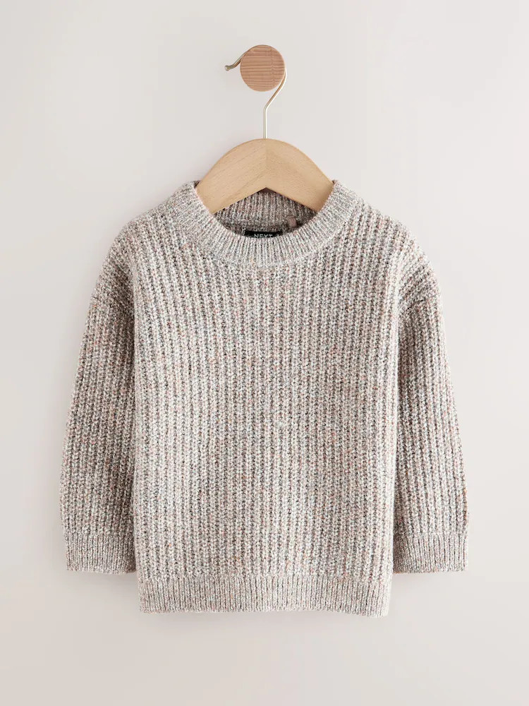 Neutral Knitted Crew Neck Jumper (3mths-7yrs) | Next US