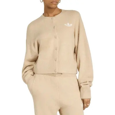 adidas Essential Cardigan in Aurora Coffee at Nordstrom, Size X-Small | Nordstrom