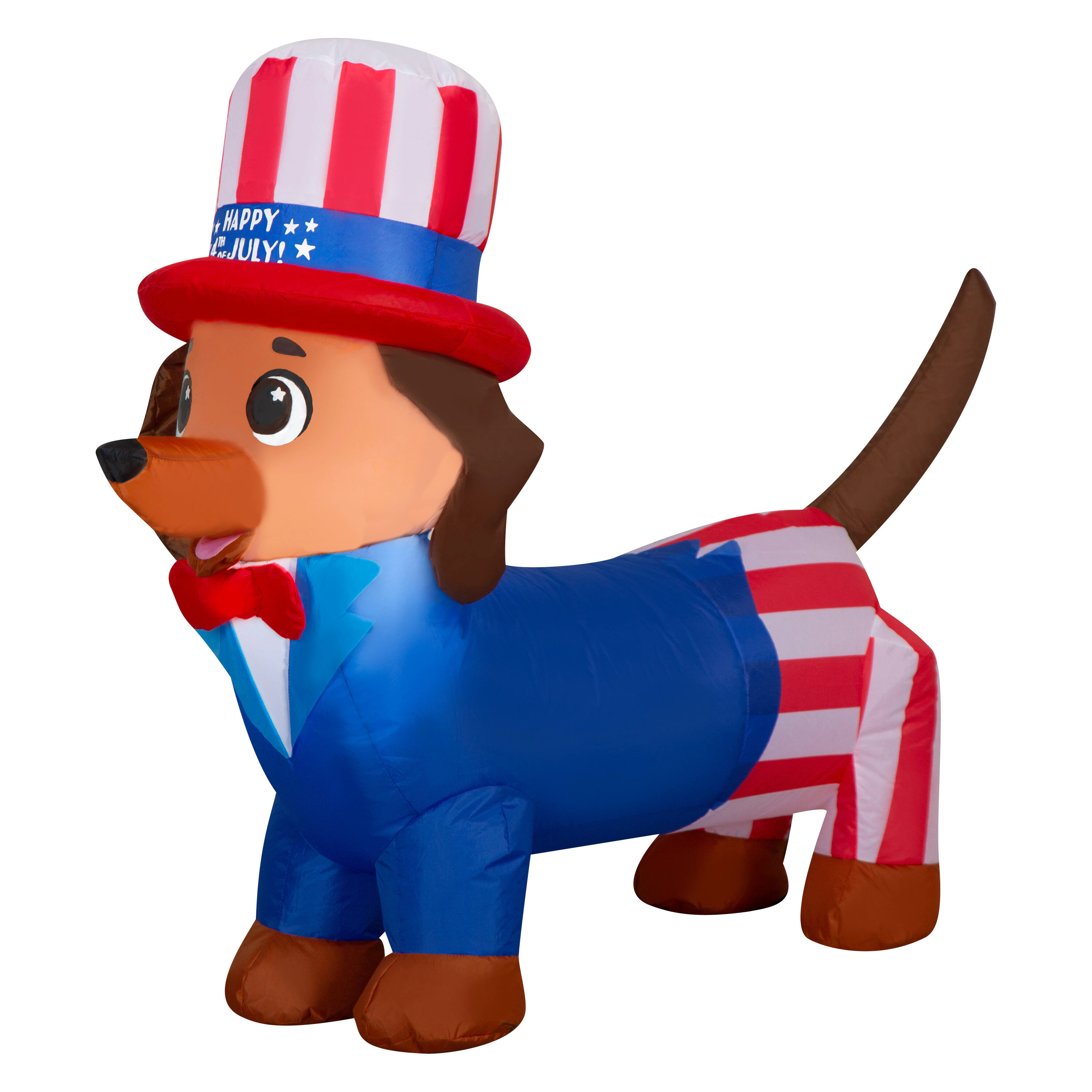 Holiday Living 3.0-Ft Indoor/Outdoor LED Patriotic Dachshund Inflatable one_size | 445108 | Lowe's