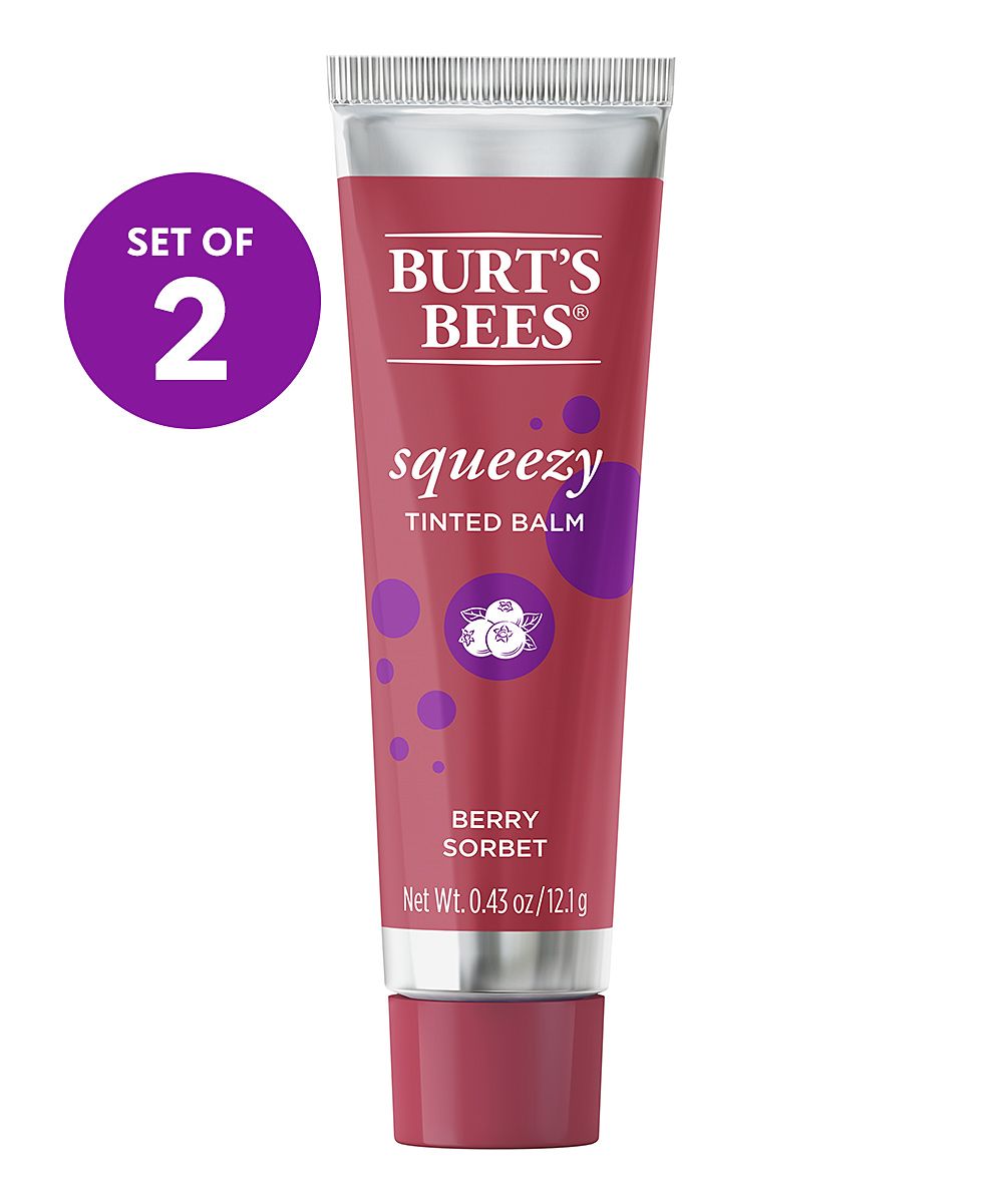 Burt's Bees Lip Gloss - Berry Sorbet Squeezy Tinted Lip Balm - Set of Two | Zulily
