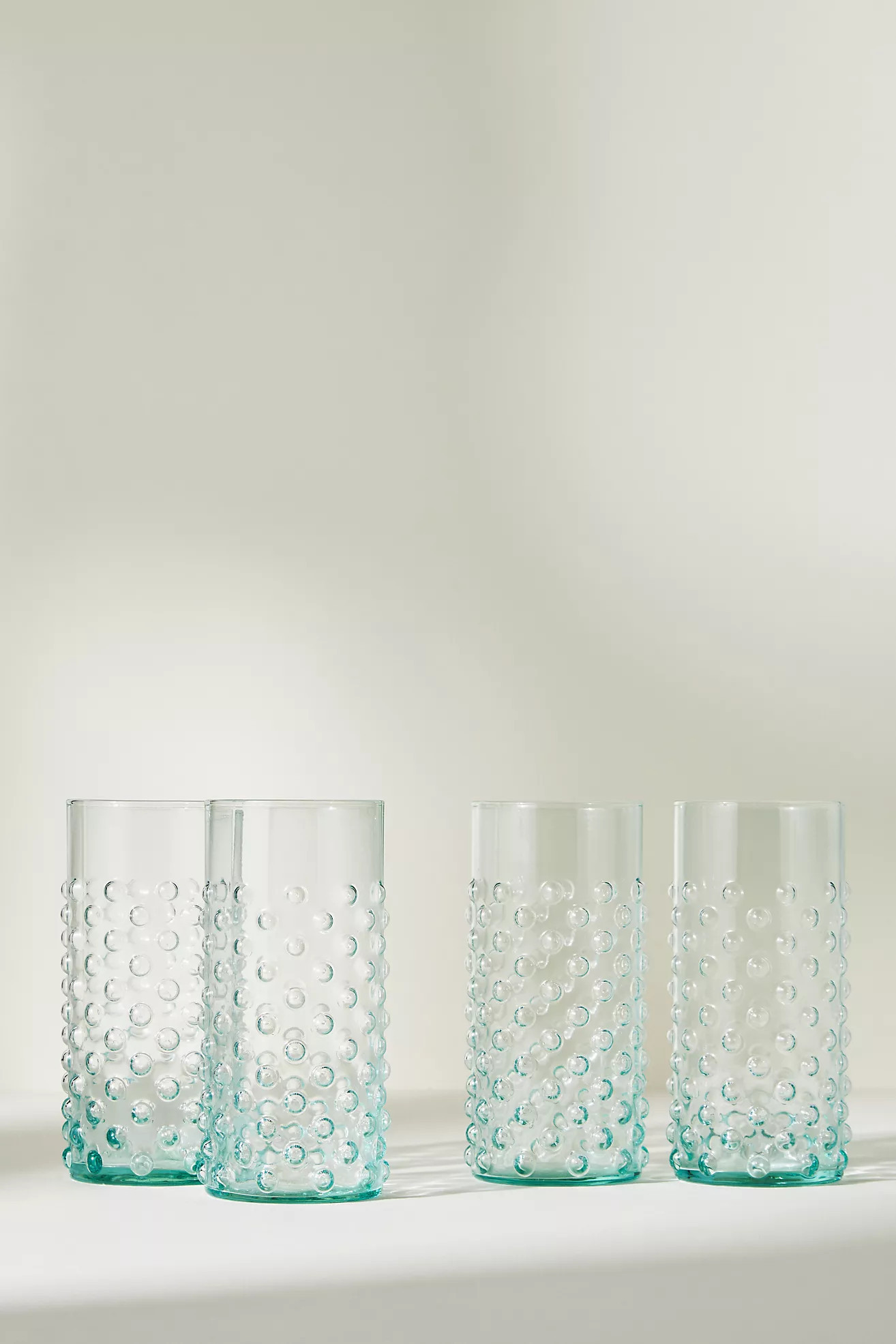Eva Hobnail Highball Glasses, Set of 4 | Anthropologie (US)