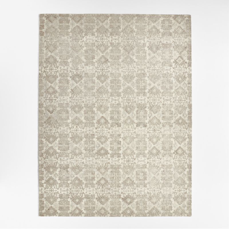 Alvarez Wool Handwoven Ivory Area Rug 6'x9' | Crate & Barrel | Crate & Barrel