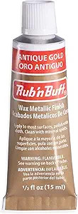 AMACO Rub n Buff Wax Metallic Finish - Rub n Buff Antique Gold 15ml Tube - Versatile Gilding Wax ... | Amazon (US)