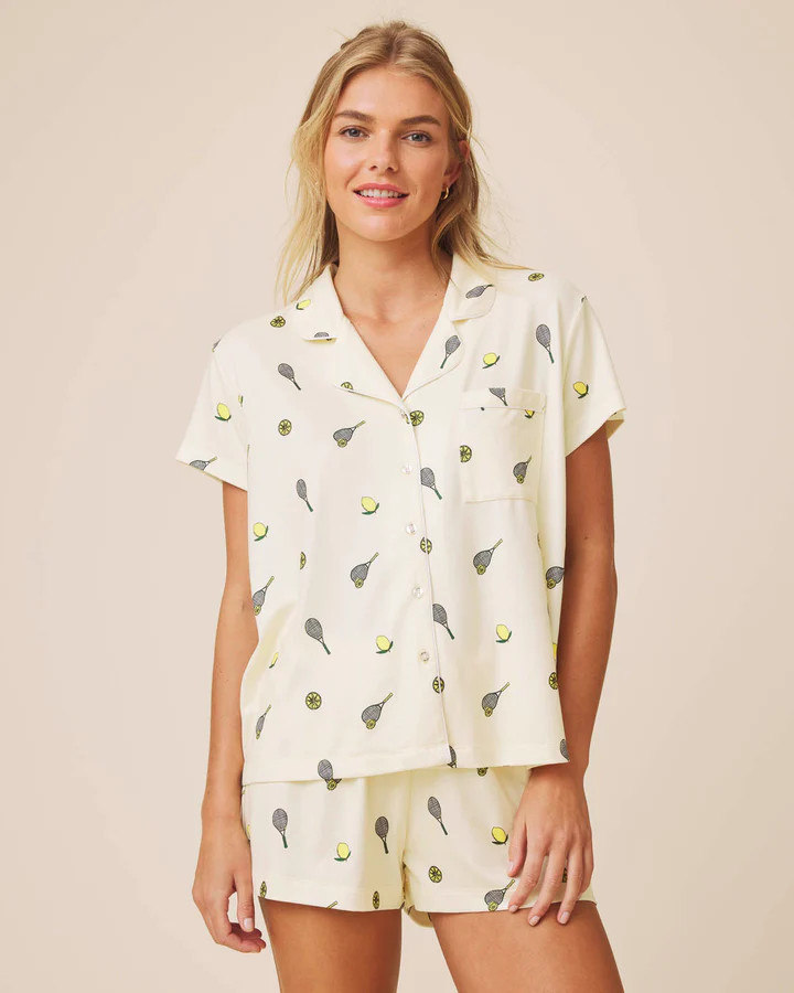 Lemon Tennis Flora Pillowsoft Short Set | Splendid