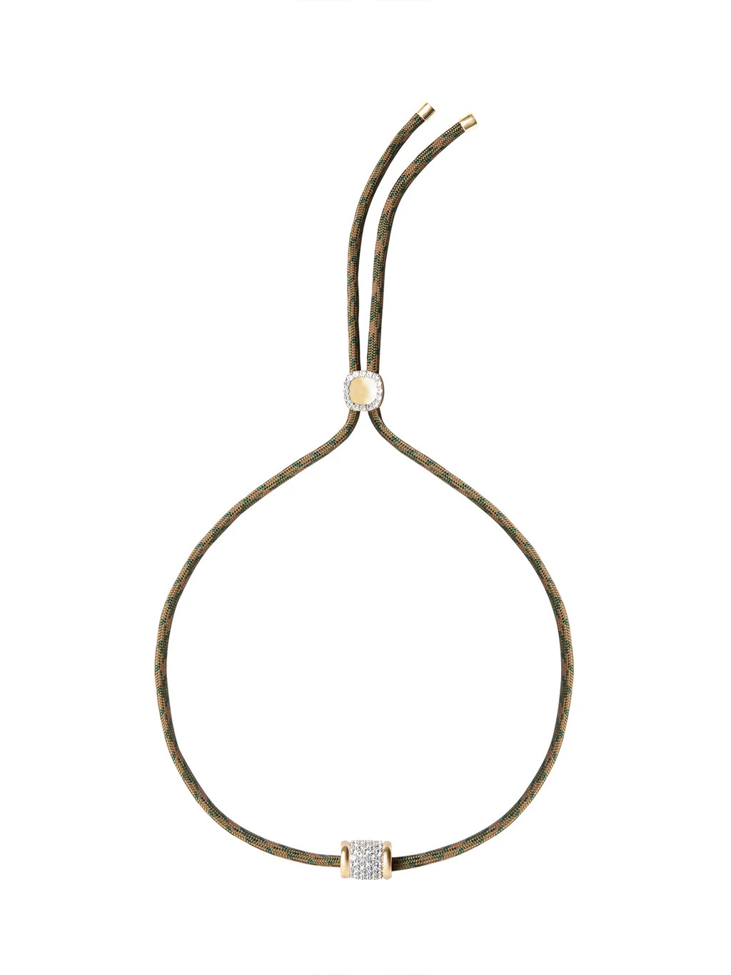 YVES CAMO PARACORD NECKLACE IN LAB WHITE SAPPHIRE | Dorsey