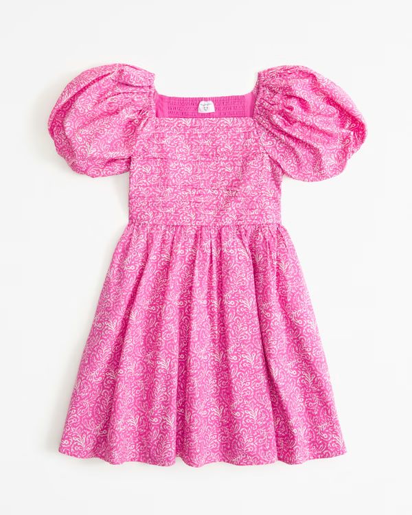 girls emerson poplin puff sleeve mini dress | girls dresses & rompers | Abercrombie.com | Abercrombie & Fitch (US)