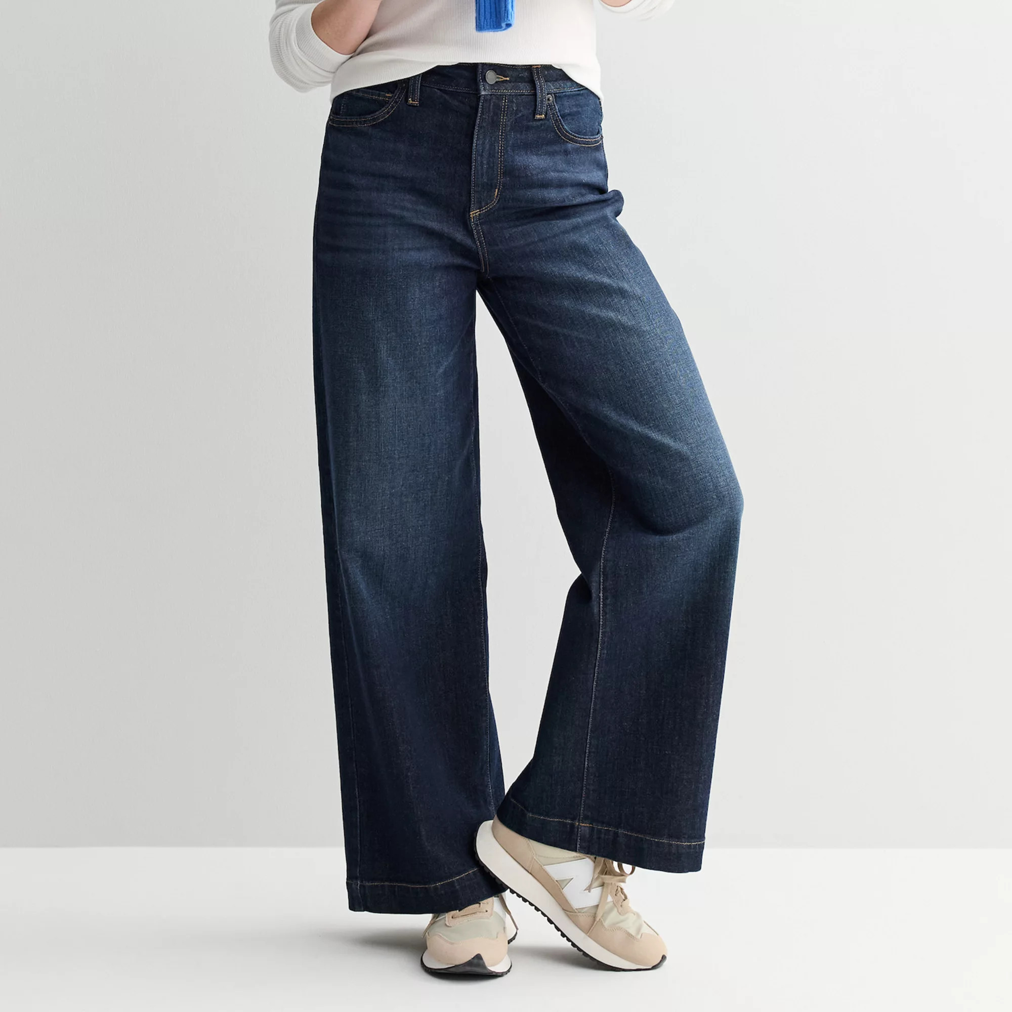 Petite Sonoma Goods For Life® Premium High Rise Wide Leg Jeans | Kohl's