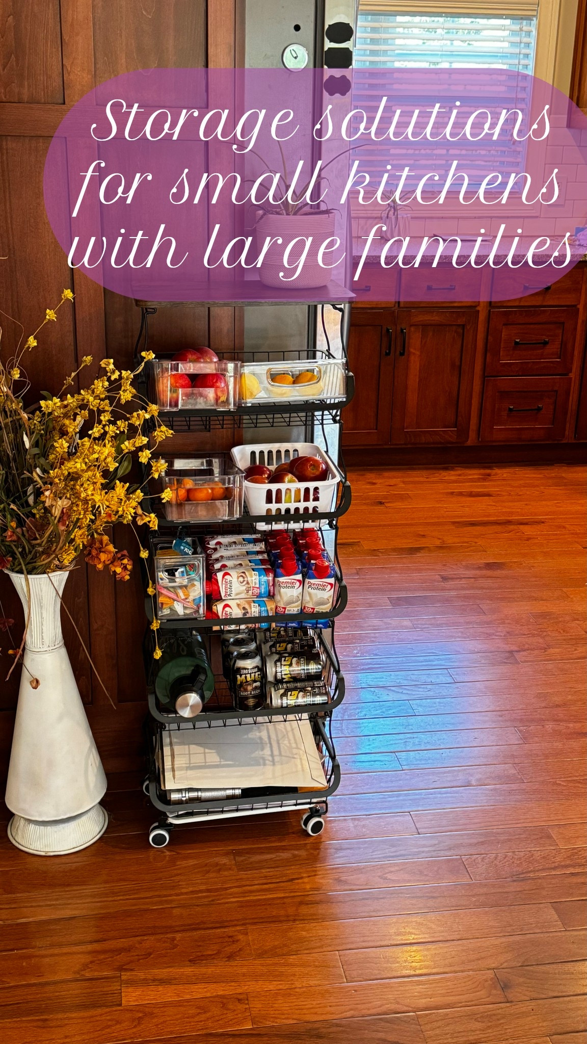 Finding enough storage for snacks and healthy foods within reach for your family when you have a small kitchen is a challenge. This car made such a difference #KitchenStorage #StorageSolutions

#LTKHome #LTKFamily #LTKSaleAlert