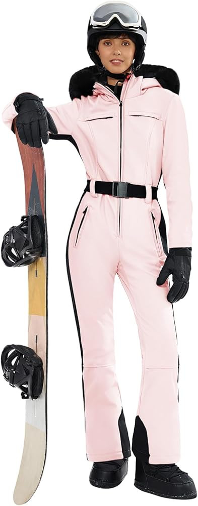 Yousify Womens Ski Suit One Piece Snowsuit Onesie Waterproof Windproof Ski Jacket Snowboard Sport... | Amazon (US)