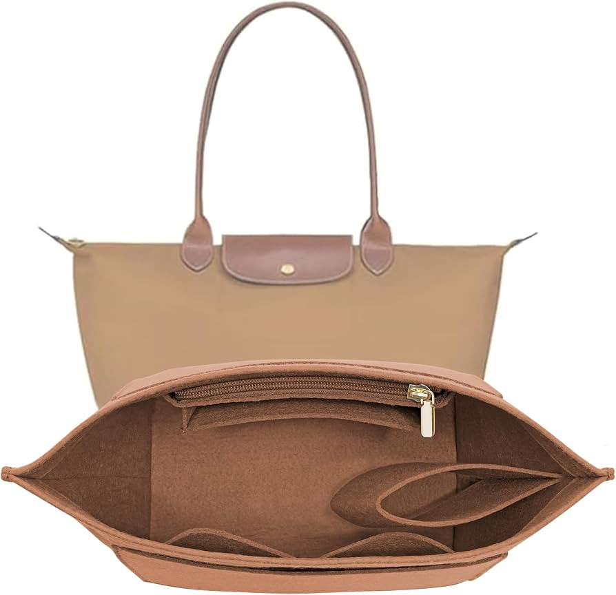 LOUKAYCCI Felt Purse Organizer Insert for Longchamp Le Pliage L Handbag Insert (Large, EarthColor... | Amazon (US)