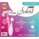 Amazon.com: BIC Soleil Disposable Women's Razors, 10-Count Multi-Pack, 3 Soleil Simply Smooth Raz... | Amazon (US)