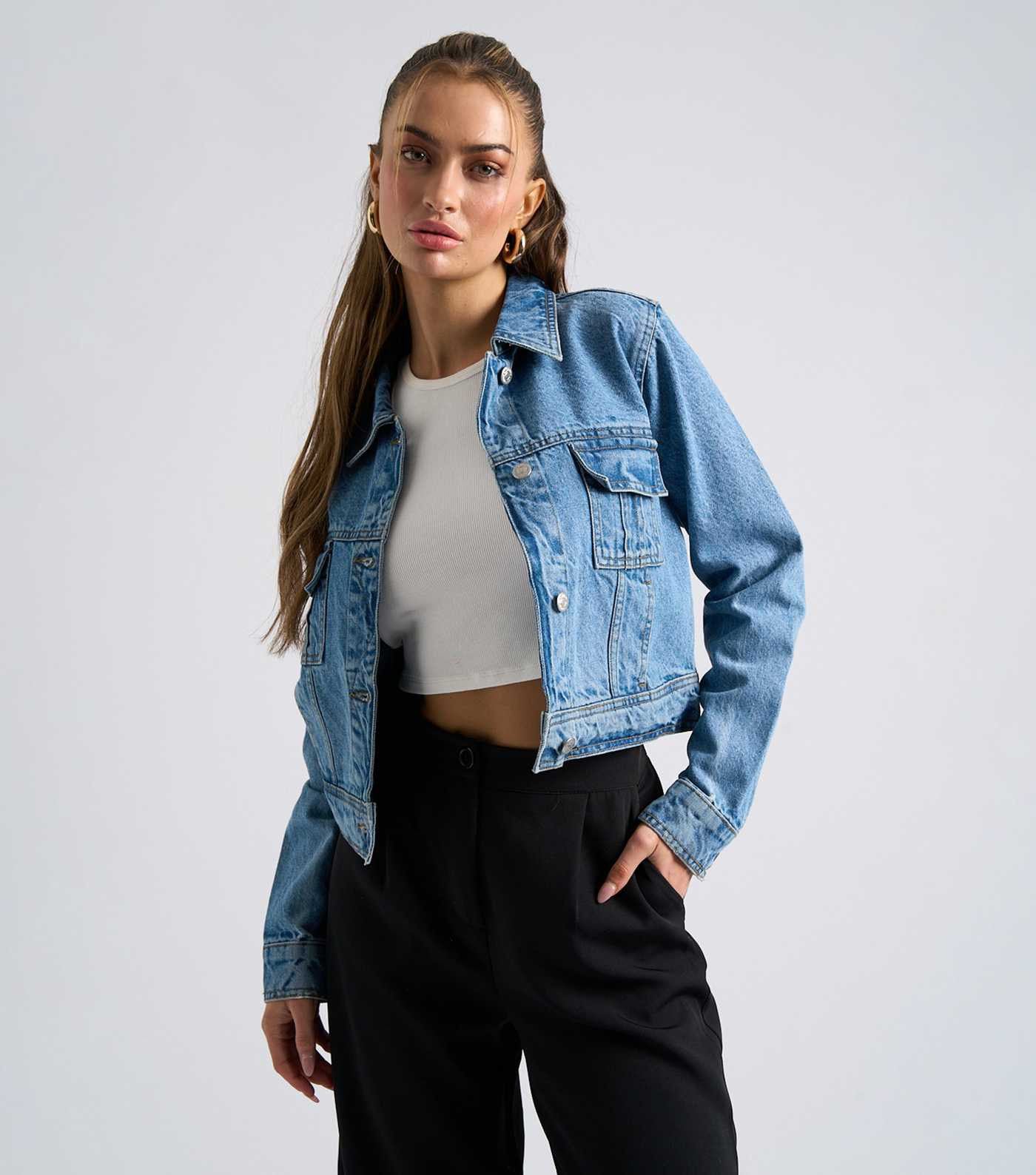 Urban Bliss Blue Denim Crop Jacket
						
						Add to Saved Items
						Remove from Saved Items | New Look (UK)