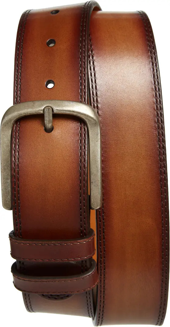 Wayne Burnished Leather Belt | Nordstrom