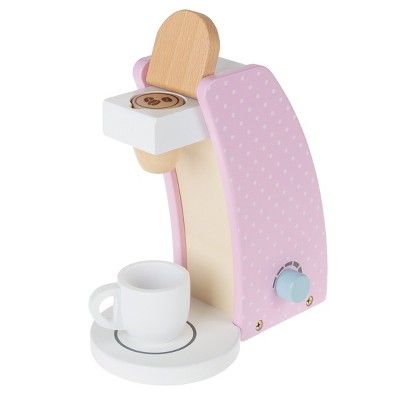 Pretend Play Coffee Maker-Wooden Single Serve Brewer, Espresso or Cappuccino Cup and Coffee Bean ... | Target