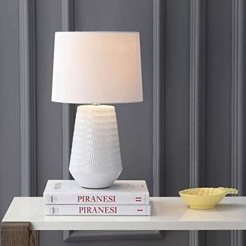 Safavieh Lighting Collection Stark White 28-inch Bedroom Living Room Home Office Desk Nightstand ... | Amazon (US)