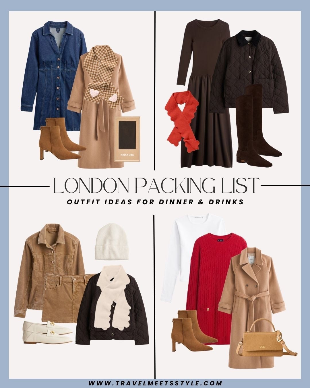 Ultimate London packing list for winter, including London evening outfits for dinner & drinks 🥂


London outfits, London outfit ideas, Europe outfits, winter outfits, international packing list 

#LTKStyleTip #LTKTravel