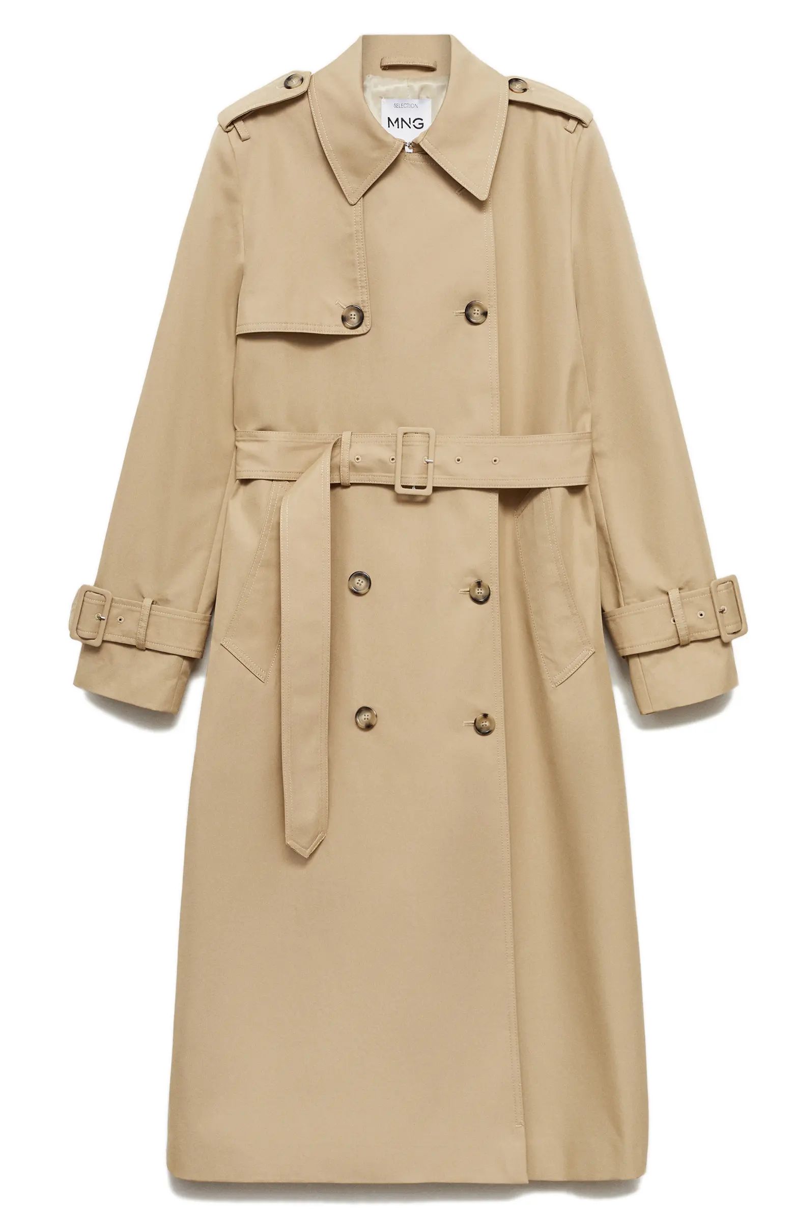 MANGO Cotton Blend Trench Coat | Nordstrom | Nordstrom