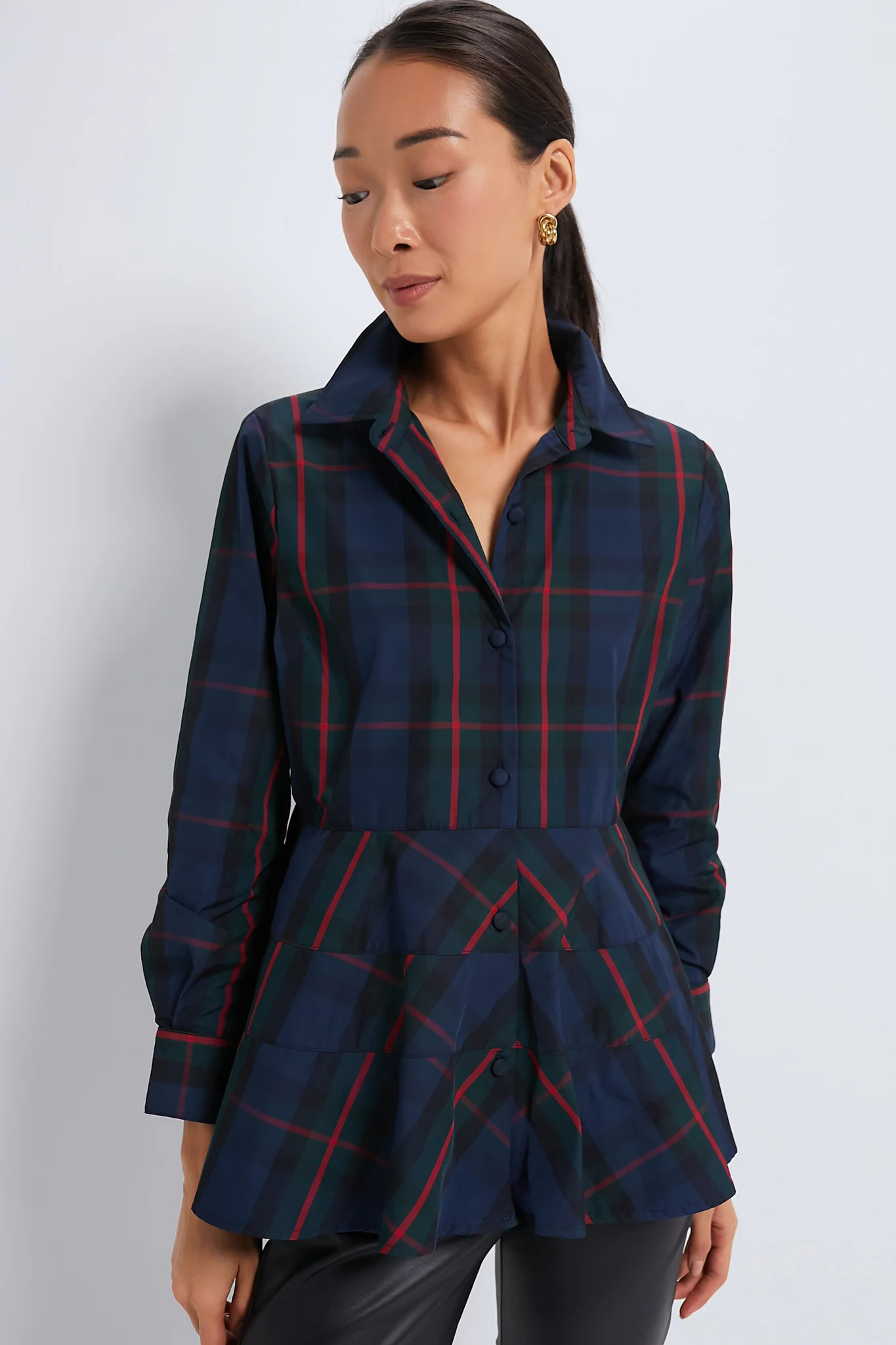 Fraser Plaid Ashlen Blouse | Tuckernuck (US)