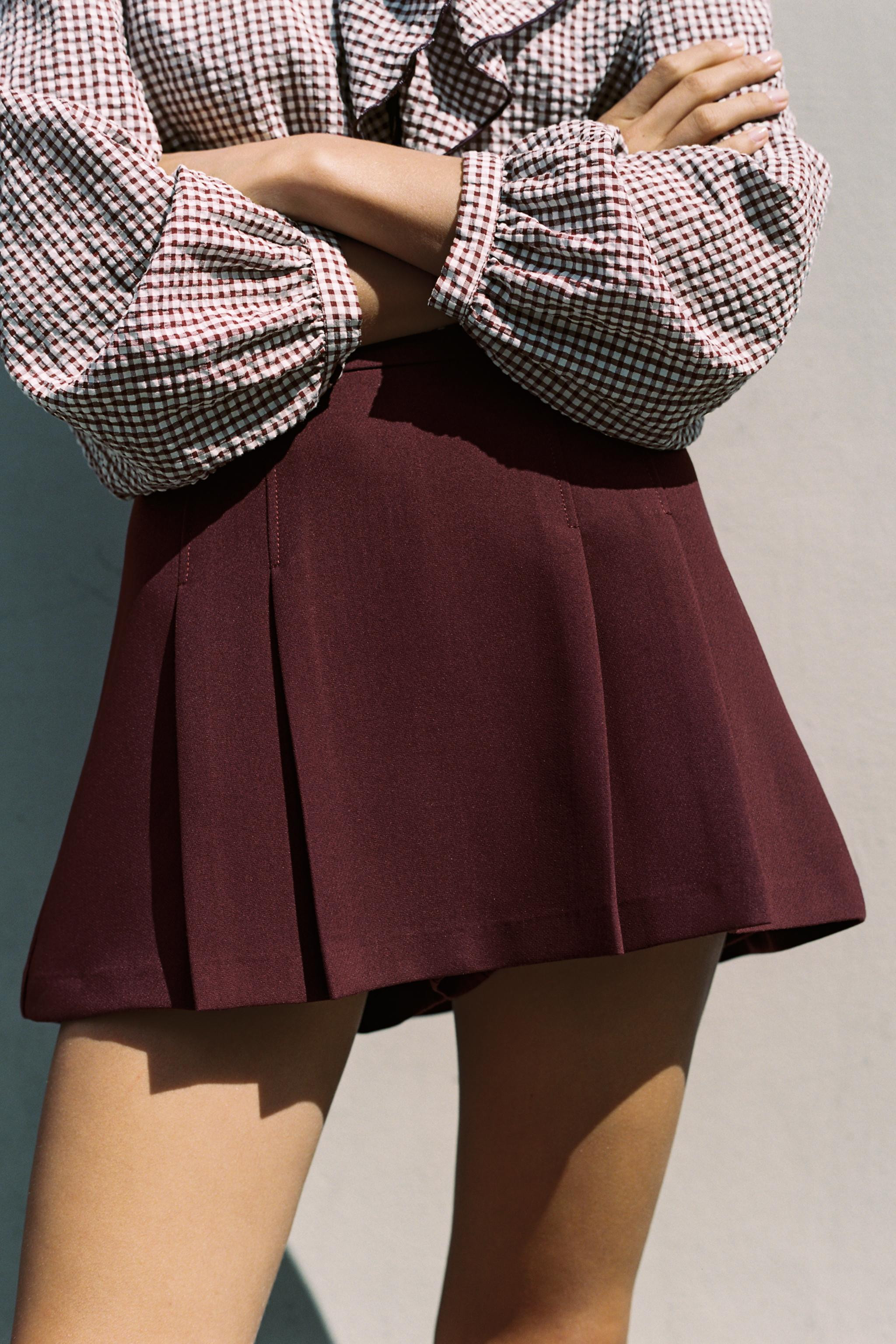 PLEATED SPLIT SKIRT | Zara US