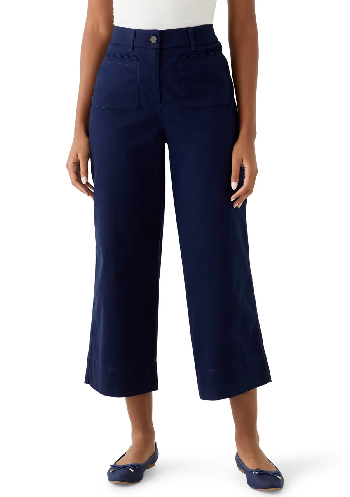 Women's Scallop Twill Pants | Belk