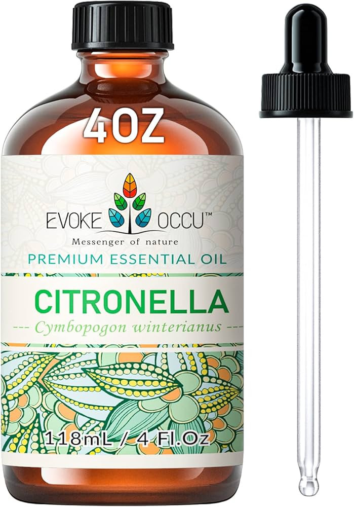 EVOKE OCCU Citronella Essential Oil 4 Oz, Pure Citronella Oil for Skin Hair Diffuser Spray Roll O... | Amazon (US)